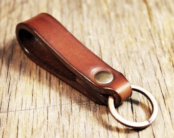 Keyring, Leather Key Ring, Leather Keyring, Leather Keychain, Handmade Key Ring, Italian Leather Keyring, Unisex Key Fob, Art.KRU015