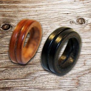 Lederring Leder, Doppelring Leder, Handgefertigter Lederring, Damenring aus Leder, Herrenring aus Leder, Geschenkring, Art.RU010
