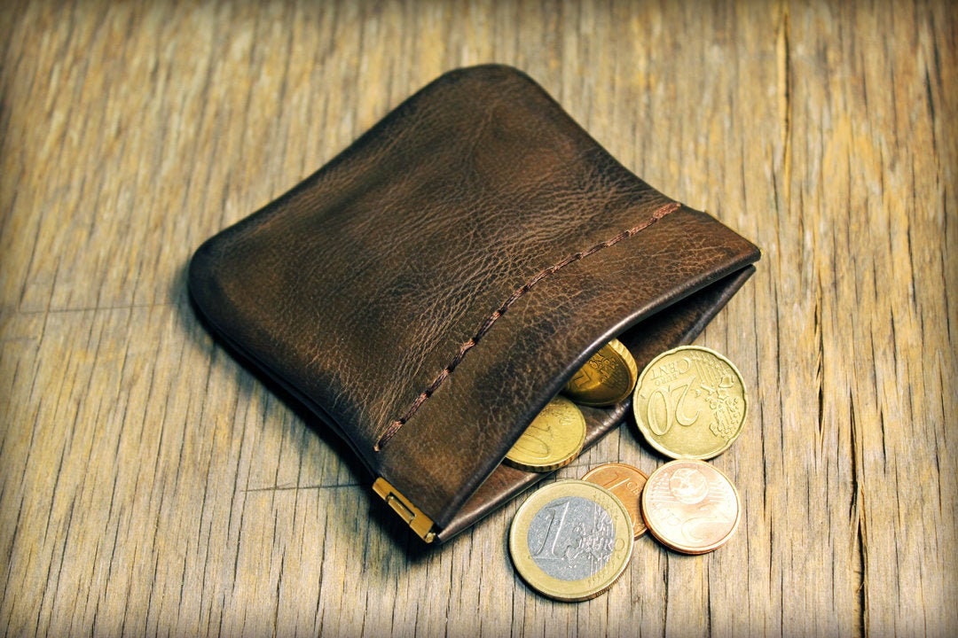 Portamonete Donna In Vera Pelle - Kiss-Lock Vintage | Elegante E Compatto - Foto 9