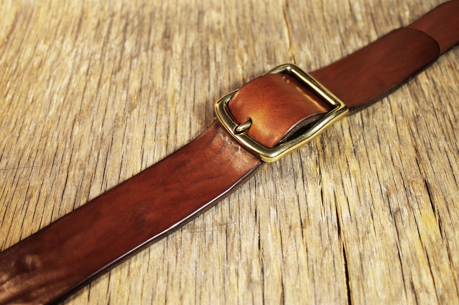 Mens Belt Brown Leather with Brass Buckle Mens handmade Belt Etsy