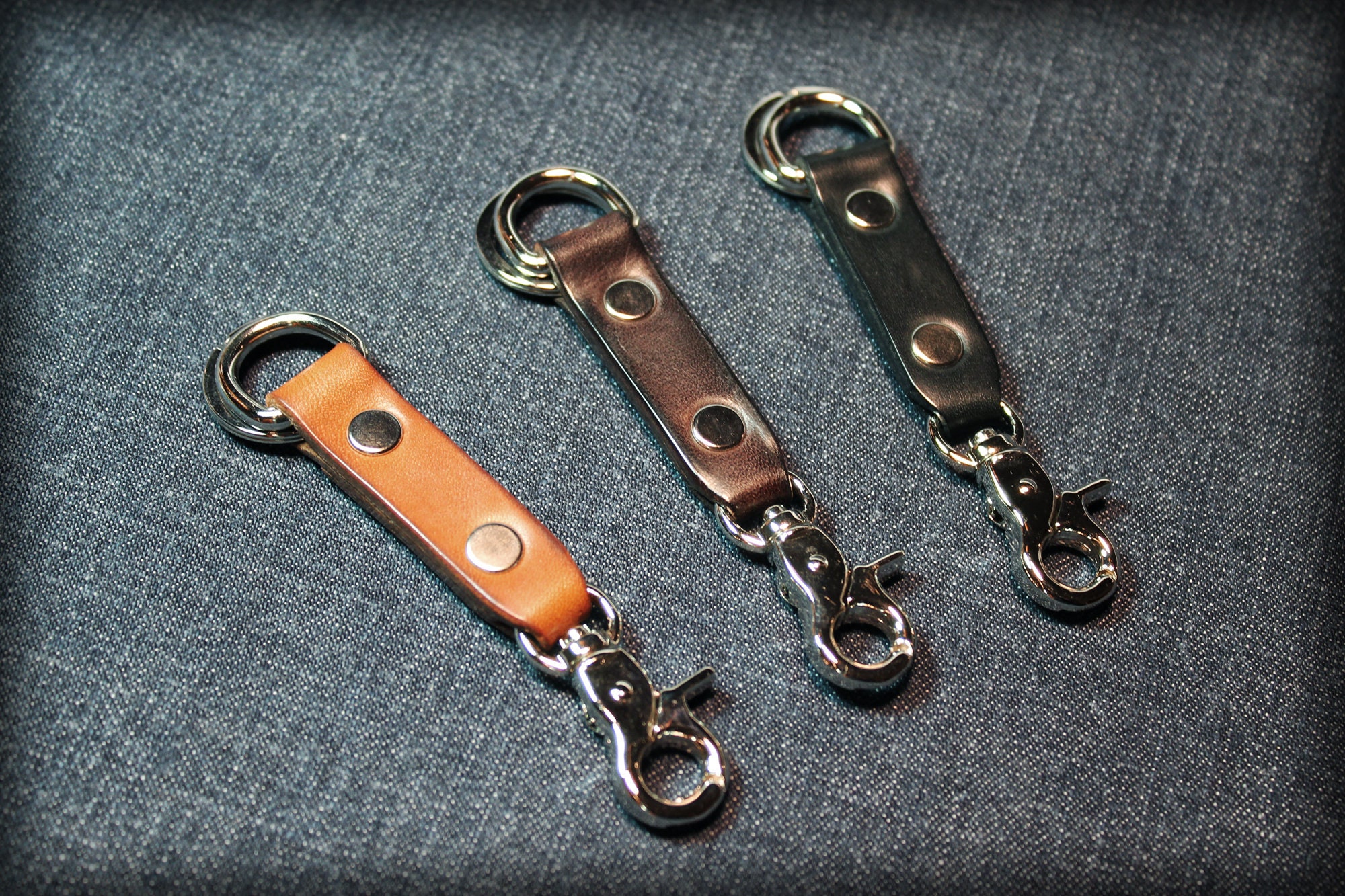 Leather Keyring, Mens Leather Keyring, Leather Key Ring