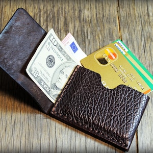 Portafoglio, Portafoglio pelle, Porta carte di credito, Porta soldi Portacarte, Portafoglio artigianale, Portafoglio regalo Uomo, Art.WM028