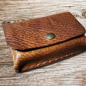 Portemonnee, etui, kaarthouder, miniportemonnee, etui van buffelleer, visitekaarthouder, leren creditcardhouder, cadeau-idee heren, Art.MISC057