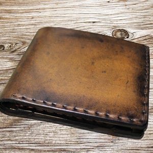 Carteira masculina, carteira masculina, carteira de couro, carteira de couro italiana, carteira dobrável, carteira de couro feita à mão, carteira de presente para homem, Art.WM016