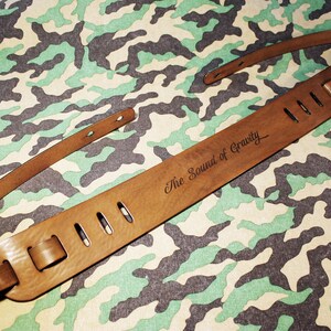 Italian Leather Guitar Strap, Custom Guitar Strap, Personalized Guitar Strap, Vintage Leather Strap, Handmade Guitar Strap, Art.GS001 image 3