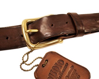 Custom leather belts, Italian Brown Leather Belt, Men's Design, Men's Belt, Leather Gift for Men, Leather Belt with Brass Buckle, Art.BM026