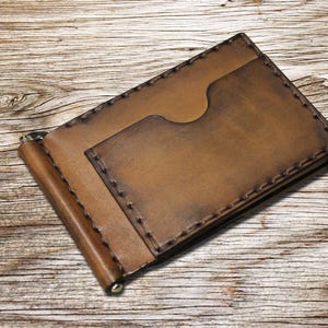 Mens Wallet, Money Clip Wallet, Leather Wallet, Minimal Wallet, Man Leather Wallet, Italian Leather Wallet, Handmade Billfold, Art.WM023