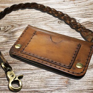 Biker Wallet, Men Chain Wallet, Mens Leather Wallet, Men Wallet, Man Leather Chain Wallet, Minimal Leather Wallet, Italian Wallet, Art.WM011