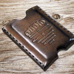 Astuccio porta carte di credito e biglietti da visita di pelle idea regalo per lui o lei - Art.WU017