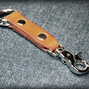 Portachiavi Pelle, Portachiavi Cuoio, Portachiavi uomo, Portachiavi regalo, Portachiavi per cintura, Portachiavi artigianale, Art.KRU010