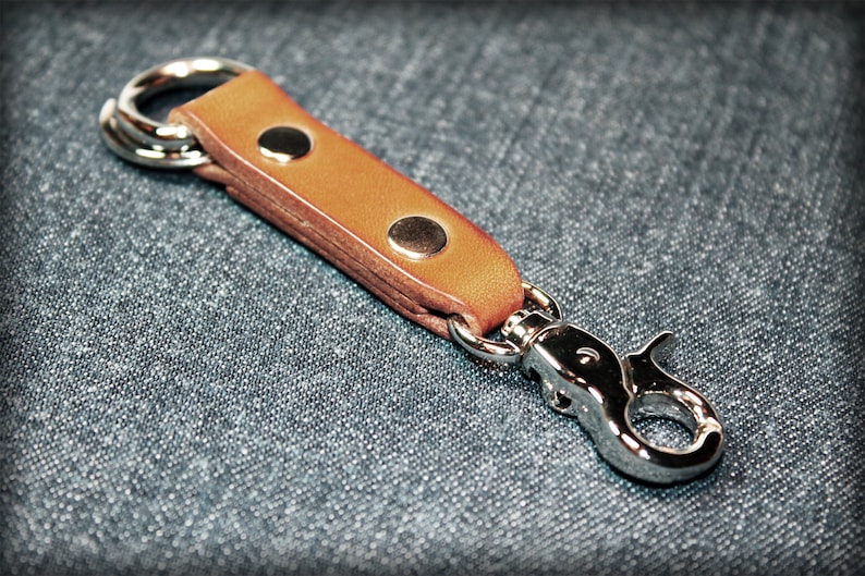 Leather Keyring Mens Leather Keyring Leather Key Ring Etsy