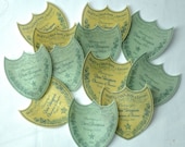 Classic Champagne Edible Wafers Labels - Rice Paper - Cake Cupcake Biscuit Toppers - Party Decoration Wedding Christmas New Year Cerebration