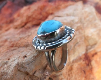 OLD NAVAJO NUGGET Ring, Sterling Silver, Circa 1960's