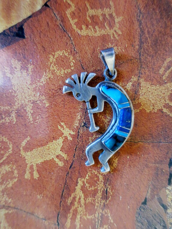 NAVAJO KOKOPELLI DANGLES, Vintage Handmade, Sterl… - image 5