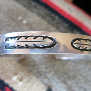 Native American Jewlry Hopi Thin Bracelet Tribal Sterling Native American Jewlry Hopi Thin Bracelet Tribal Sterling