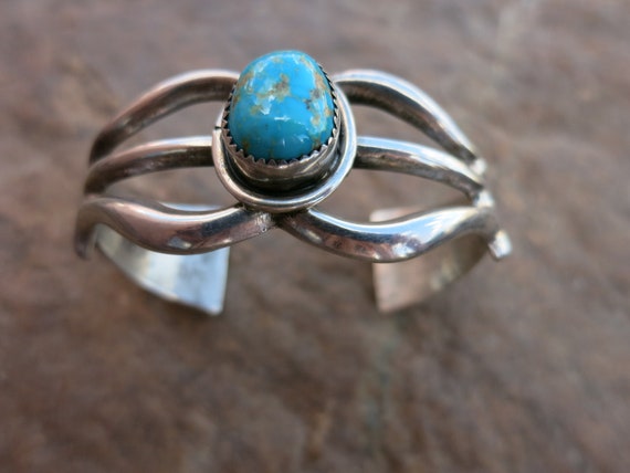 BRIGHT BLUE TURQUOISE, Navajo Bracelet, 53 Grams,… - image 3