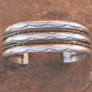 VINTAGE NAVAJO NAVAJO Bracelet, 45 Grams, Sterling Silver
