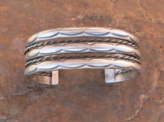 VINTAGE NAVAJO NAVAJO Bracelet, 45 Grams, Sterling Silver - Etsy