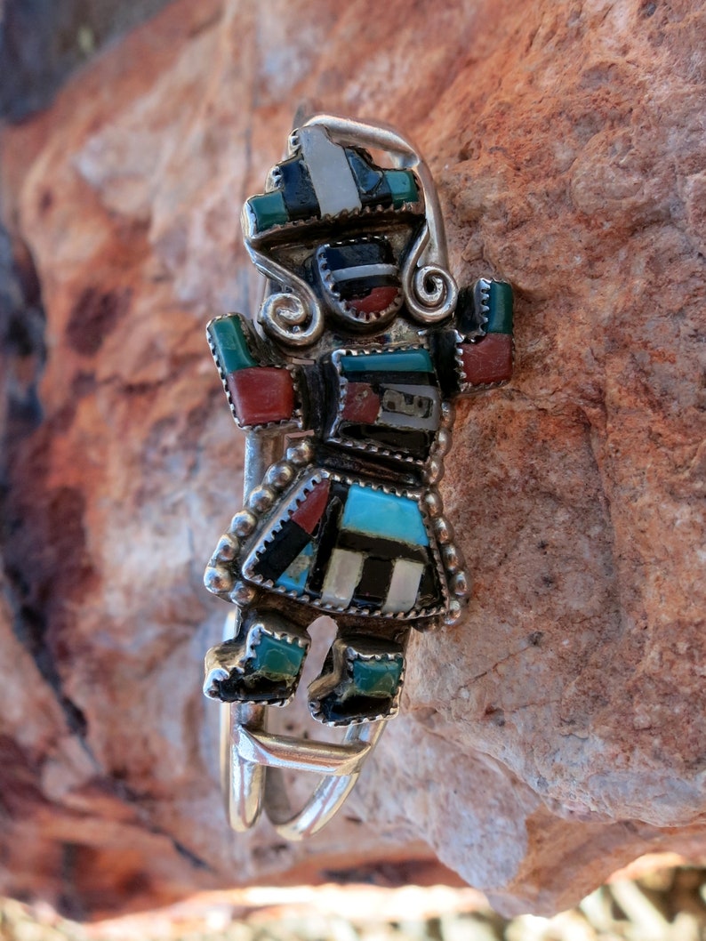 ZUNI RAINBOW MAN Bracelet Signed by the artist G B Natachu Etsy