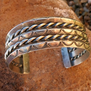 HEFTY NAVAJO ROPE Bracelet, 51 Grams, Sterling Silver