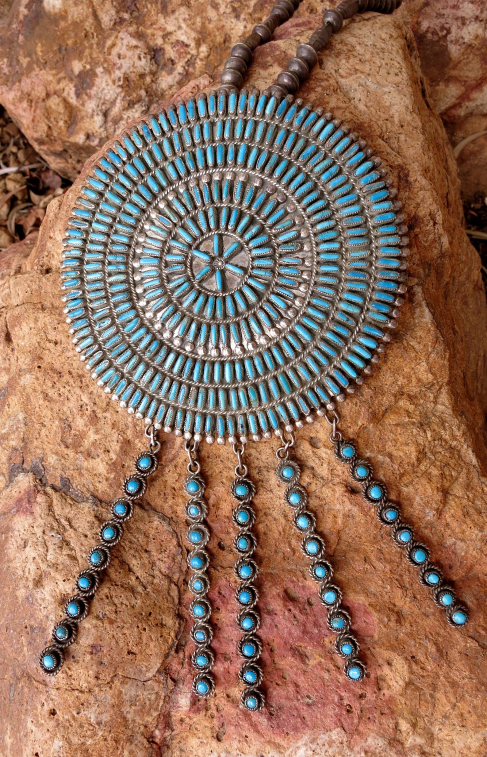 STUNNING ZUNI NEEDLEPOINT Ceremonial Necklace Valentino & Etsy