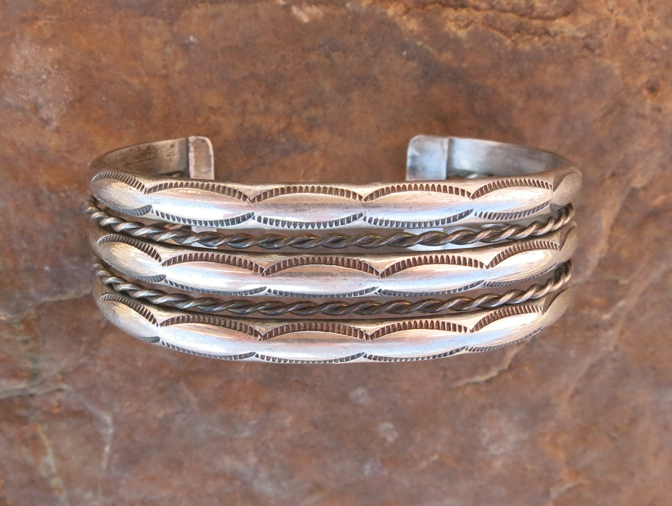 VINTAGE NAVAJO NAVAJO Bracelet, 45 Grams, Sterling Silver - Etsy