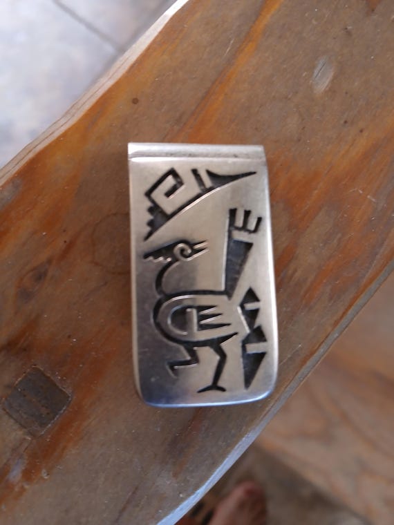 アクセサリー indian jewelry Hopi money clip HOPI INDIAN MONEYCLIP, 28 Grams, Sterling Silver - Etsy