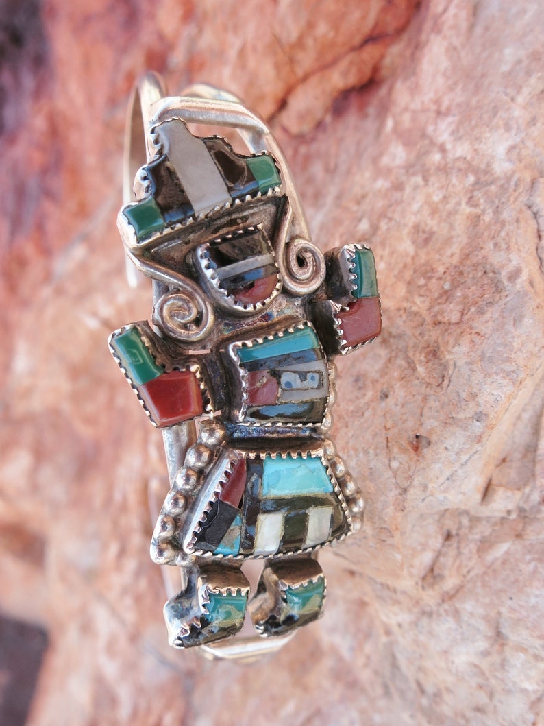 ZUNI RAINBOW MAN Bracelet Signed by the Artist G B Natachu Etsy
