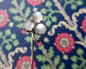 Vintage Moonstone Stick Pin Hat Pin - Clover Design Hatpin