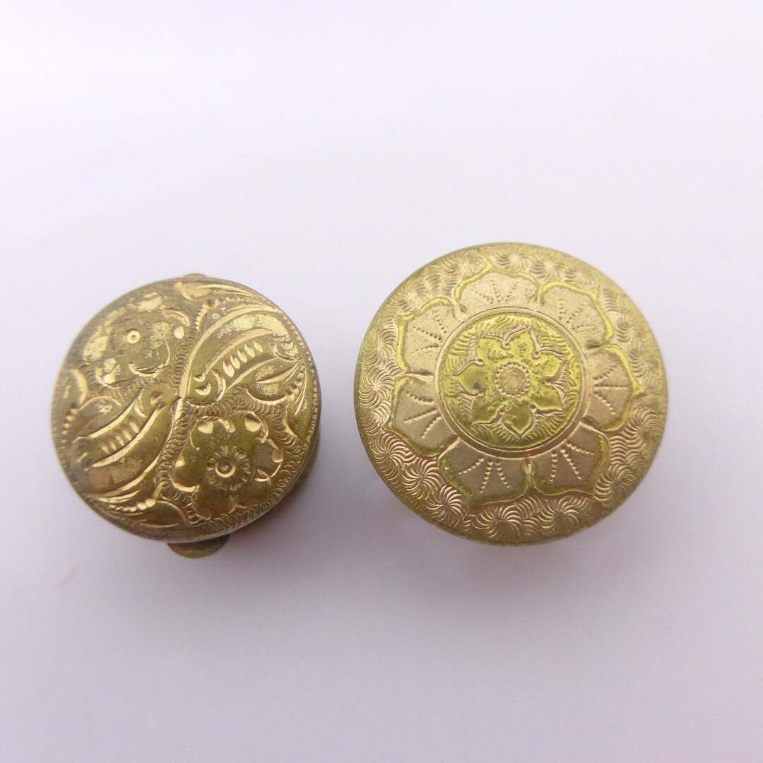 Antique Victorian Button - Vintage Gilt Bachelor Button X 2 - Etsy