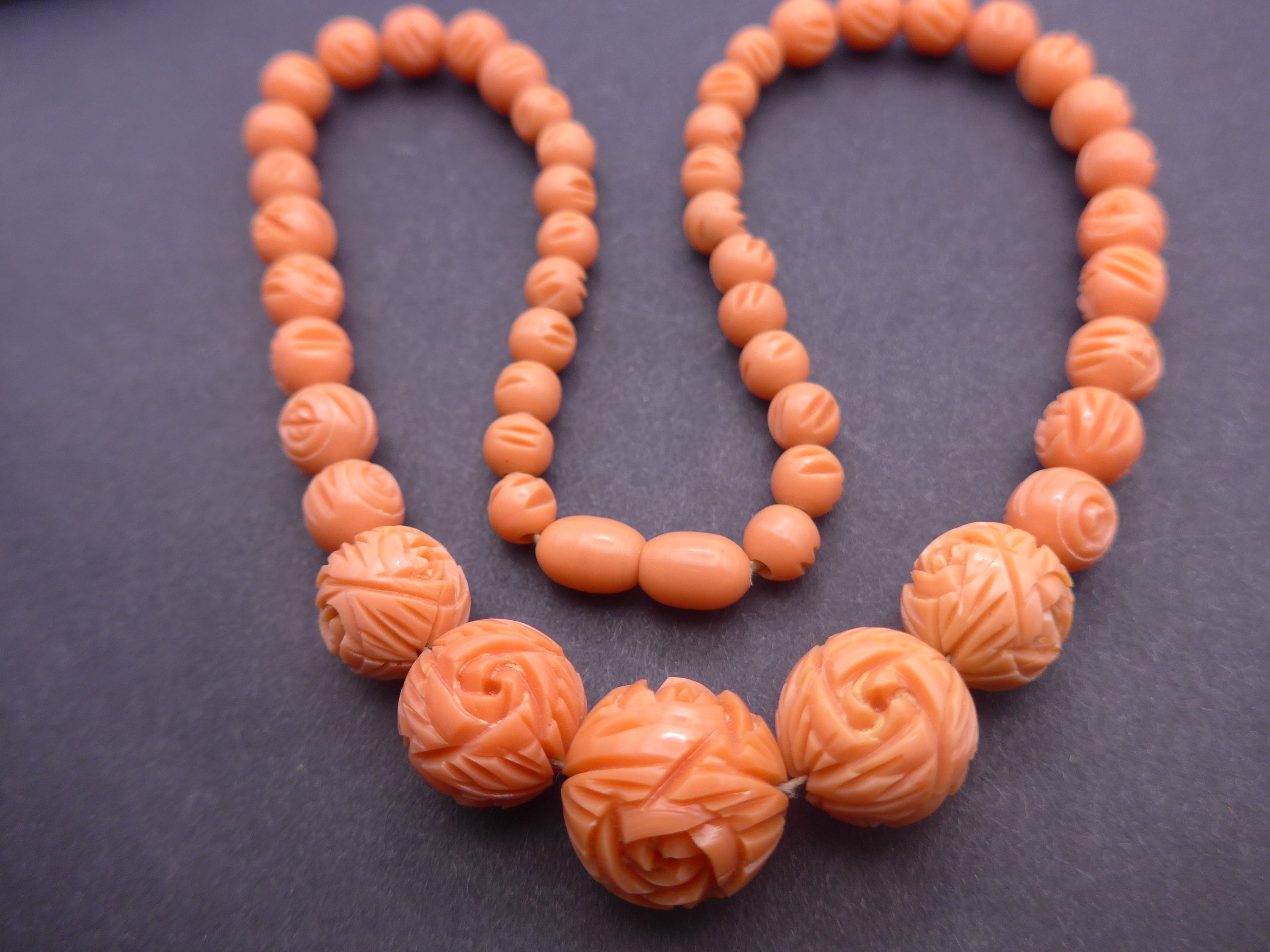 Carved coral hotsell jewelry