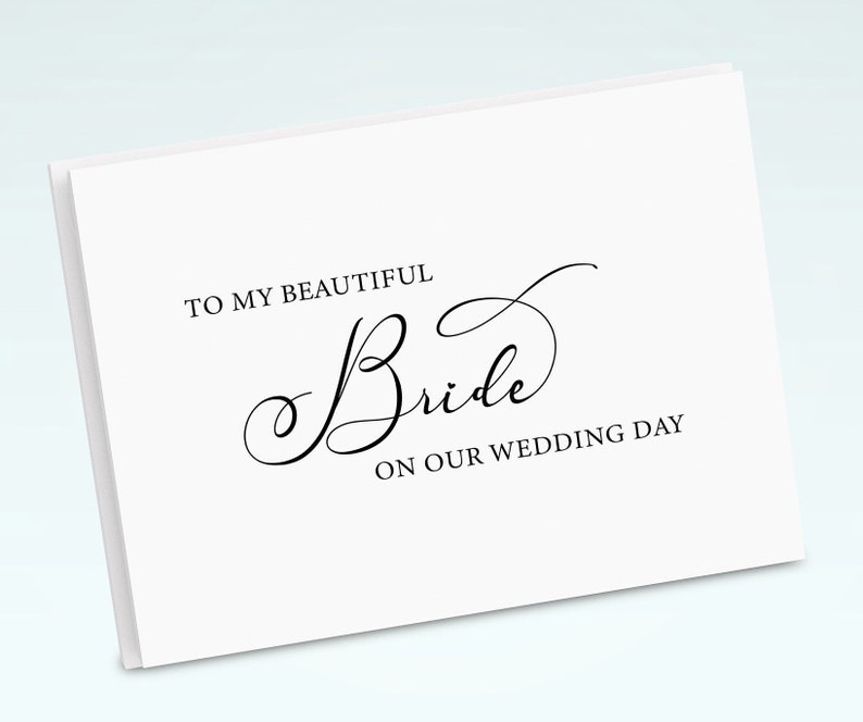 To My Handsome Groom Wedding Card To My Groom Card Ready to Ship Cards! Bride and Groom Cards On Our Wedding Day