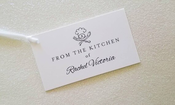 From The Kitchen Of Gift Tags, Holiday Baked Product Hang Tags, Chef with Utensils Tags, Personalized Il_570xn