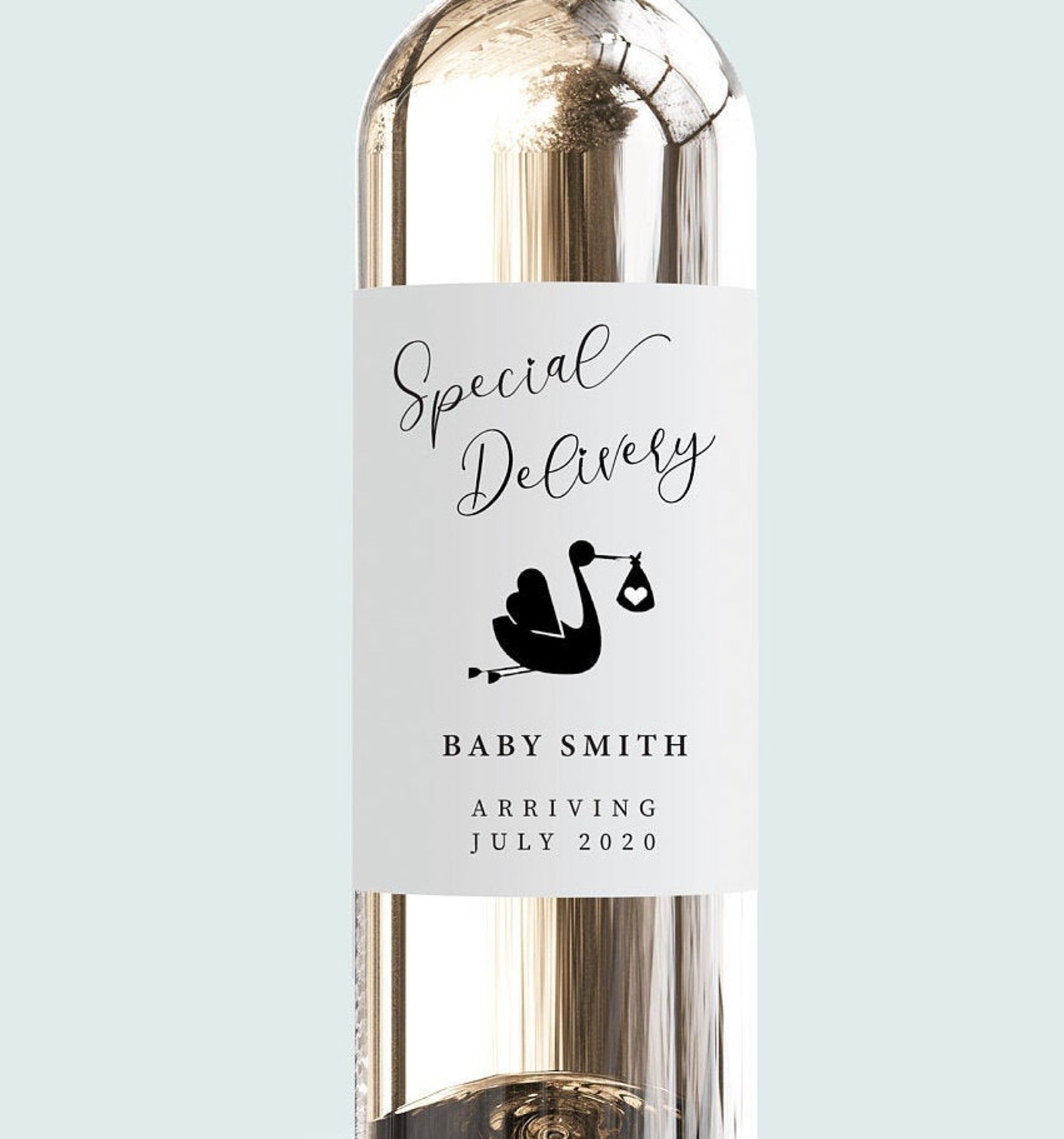 PRINTED Pregnancy Announcement Wine Bottle Label Special Etsy