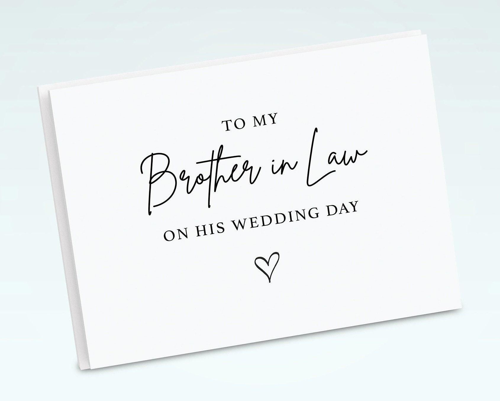 To My BrotherinLaw On His Wedding Day Card BrotherinLaw Etsy