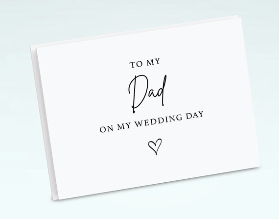 To My Dad Wedding Card, Daughter to Dad Card, Father of the Bride Card, To My Mom Card, Family Wedding Cards, Folded A2 Cards, Ready to Ship Il_570xn