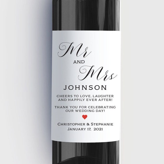 24 Fleur de Lis Personalized Wedding Wine Bottle Labels 
