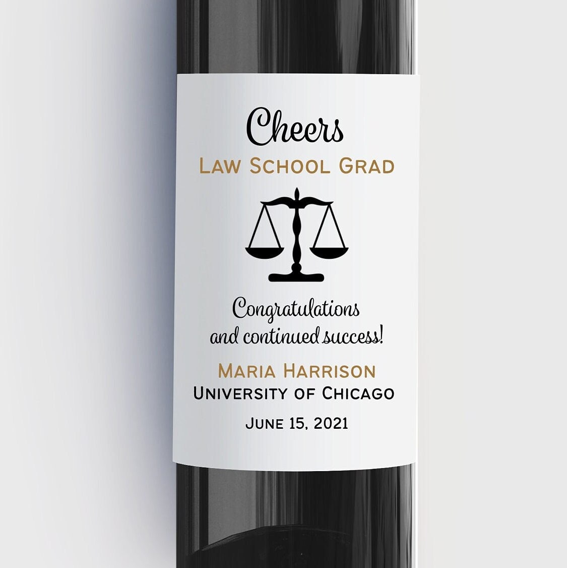 Law School Graduation Wine Bottle Labels Law Grad Wine ...