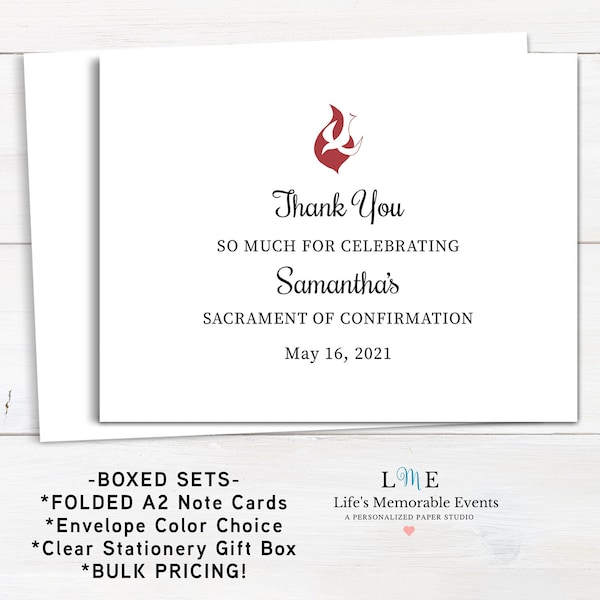 Confirmation Thank You Notes Etsy