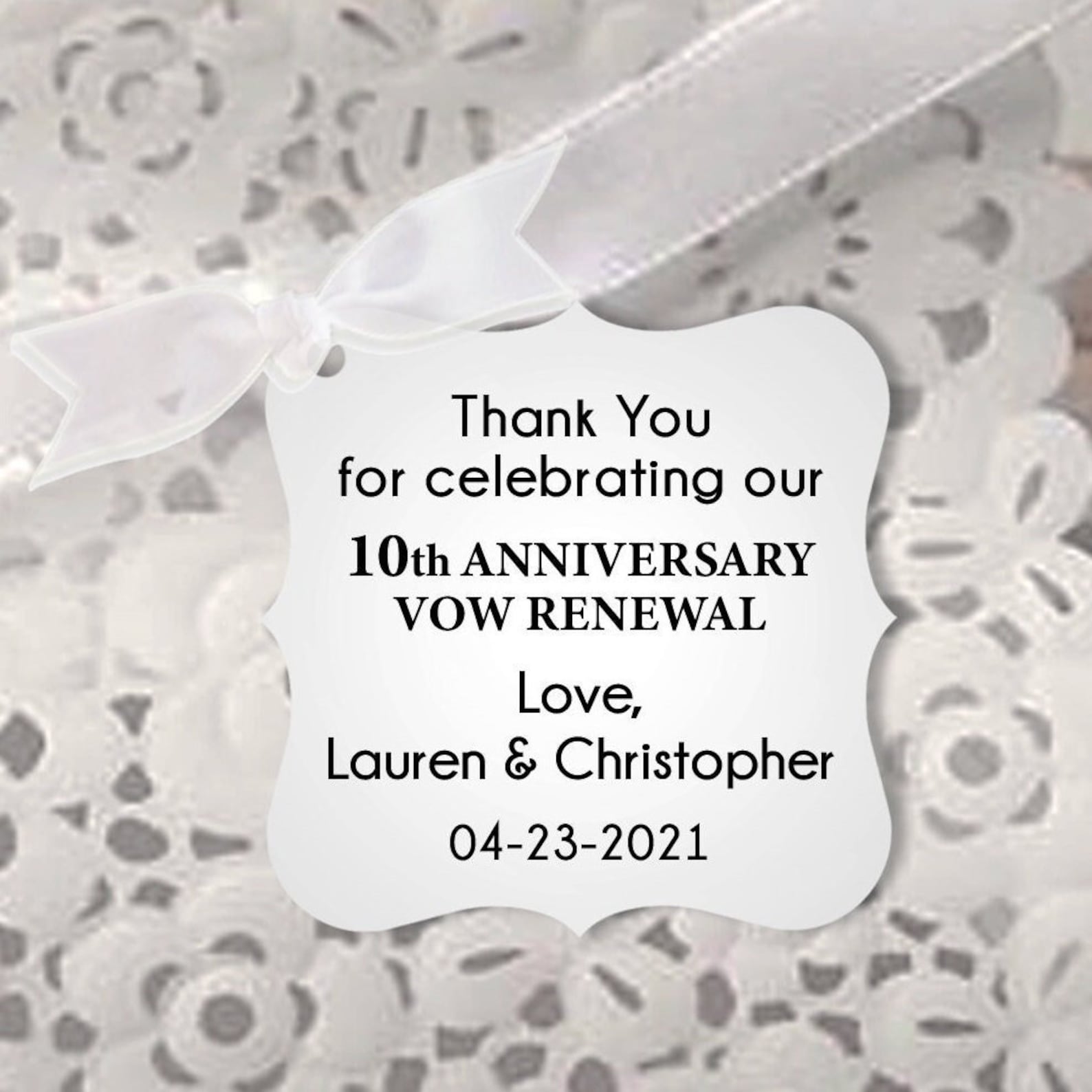 Wedding Anniversary Vow Renewal Favor Tags Anniversary Party Etsy