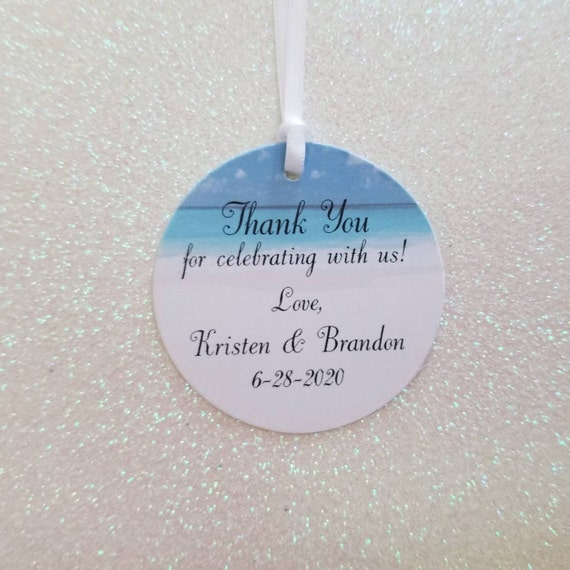 Beach Destination Wedding Favor Tag Thank You Wedding Tags