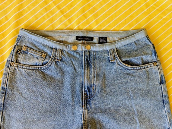 Vintage Y2K Denim 90's Express Jeans Baby Blue Lea