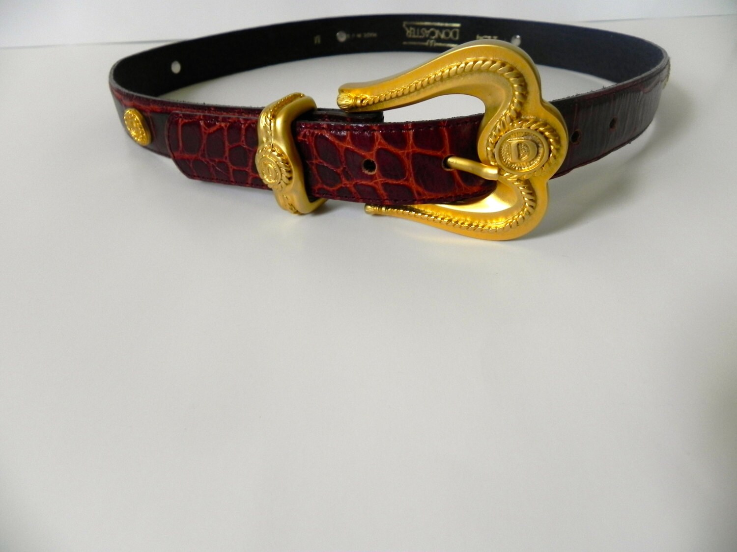 Vintage Gold Leather Doncaster Belt Retro Gold Classic 70