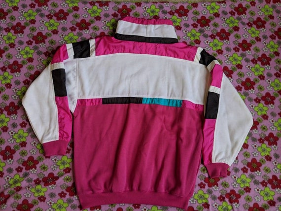 Vintage 90's Hoodie Neon Sporty Windbreaker Y2K P… - image 6