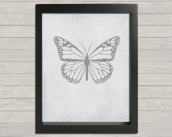 Monarch Butterly Printable Art, PDF print, Instant download, Home decoration, Wall art