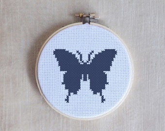 Butterfly No. 5 Silhouette Cross Stitch PDF Pattern