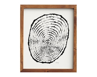 Tree Growth Ring  Printable Art, PDF print, Instant download, Home Decoration, Wall Art