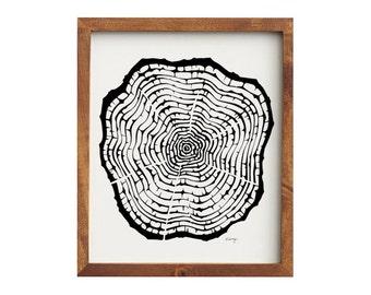Tree Growth Ring  Printable Art, PDF print, Instant download, Home Decoration, Wall Art