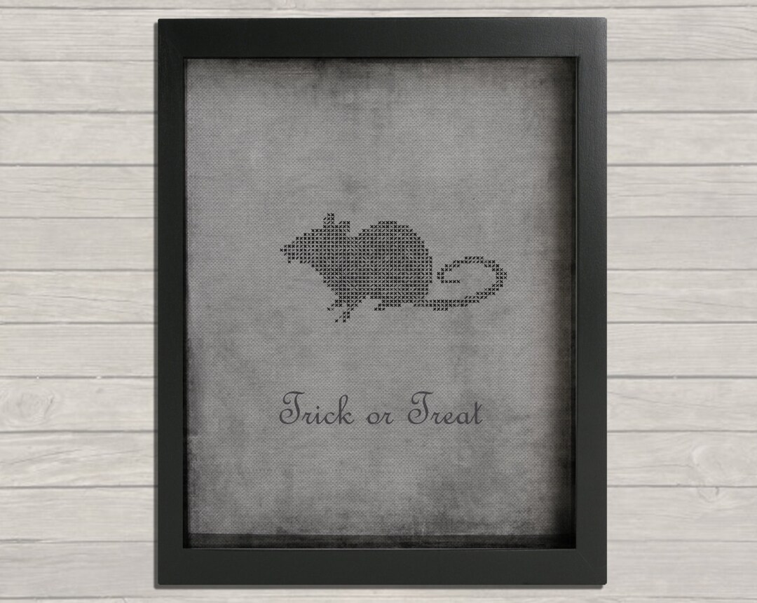 Trick or Treat Rat Printable Art, PDF Print, Instant Download, Halloween Decoration, Wall Art - Etsy