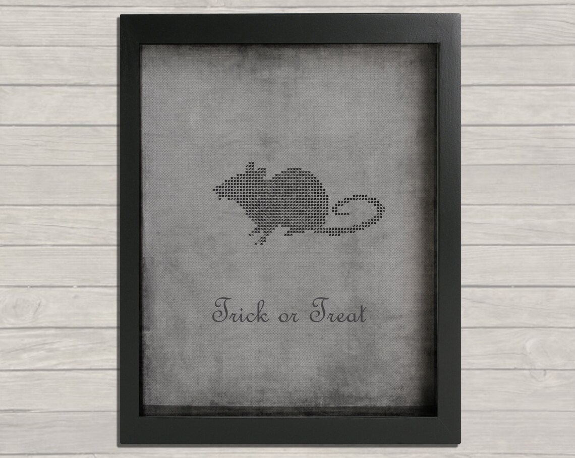 Trick or Treat Rat Printable Art, PDF Print, Instant Download, Halloween Decoration, Wall Art - Etsy